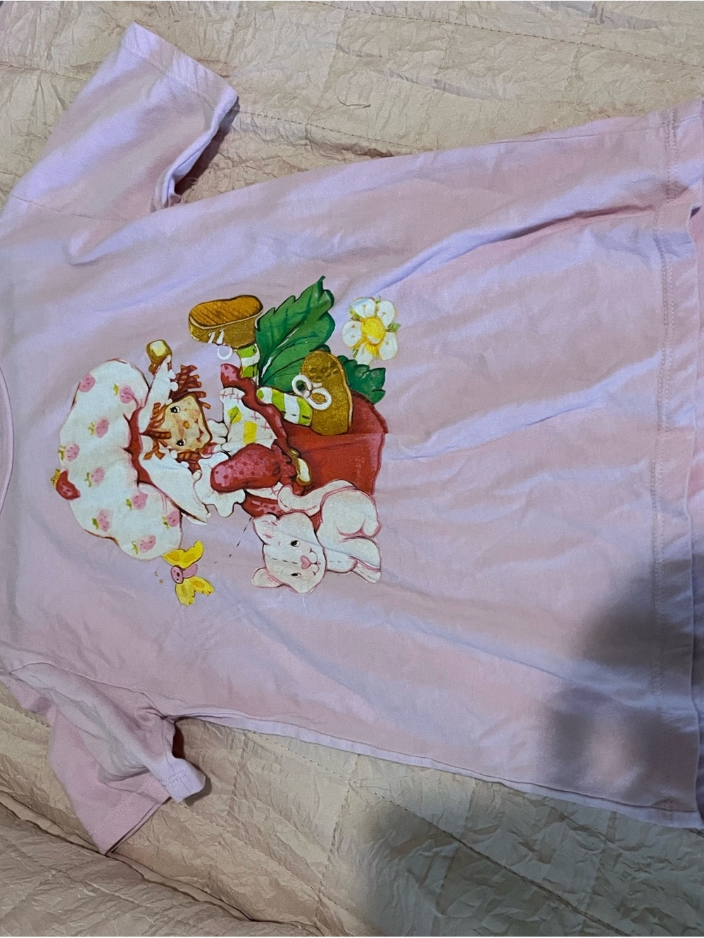 Pink Kids Short Sleeve Tee with Cute Garden Animal Print